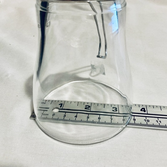 Set of Glass Espresso Demitasse Mugs  Silver Colored Chrome Base Cuff/Handle - Picture 4 of 6